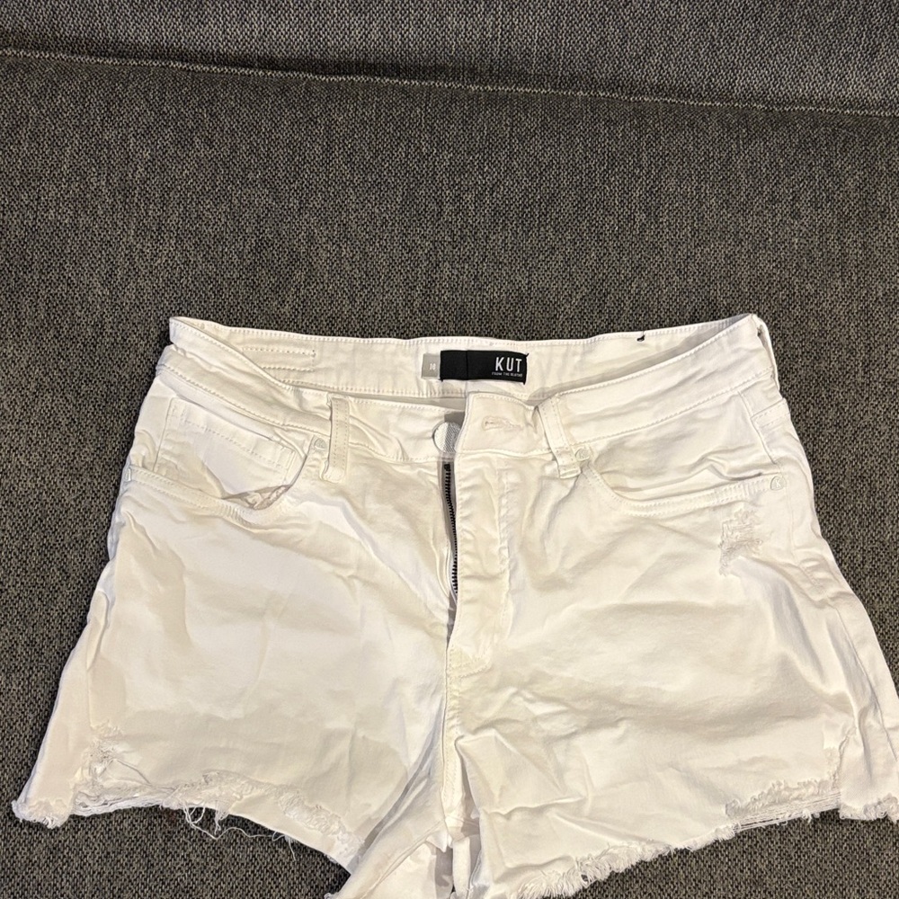 Kut from the Kloth Women's Crisp White Jean Shorts